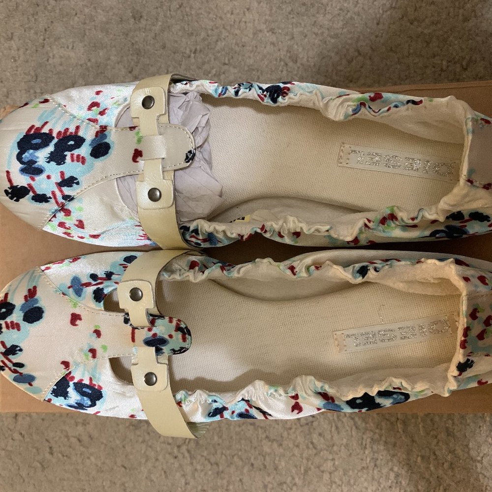 DIESEL Obi Floral Satin Ballet Flats size 8
